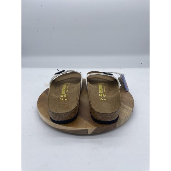 Birkenstock Madrid Sandals Womens 9 White Patent Leather Slide Made Germany - Picture 5 of 10